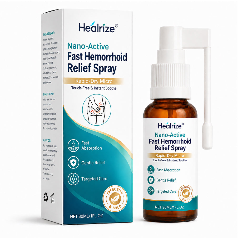 🎯🔥Healrize® Nano-Active Fast Hemorrhoid Relief Spray | Rapid-Dry Micro-Mist with Essential Oils, Touch-Free & Instant Soothe
