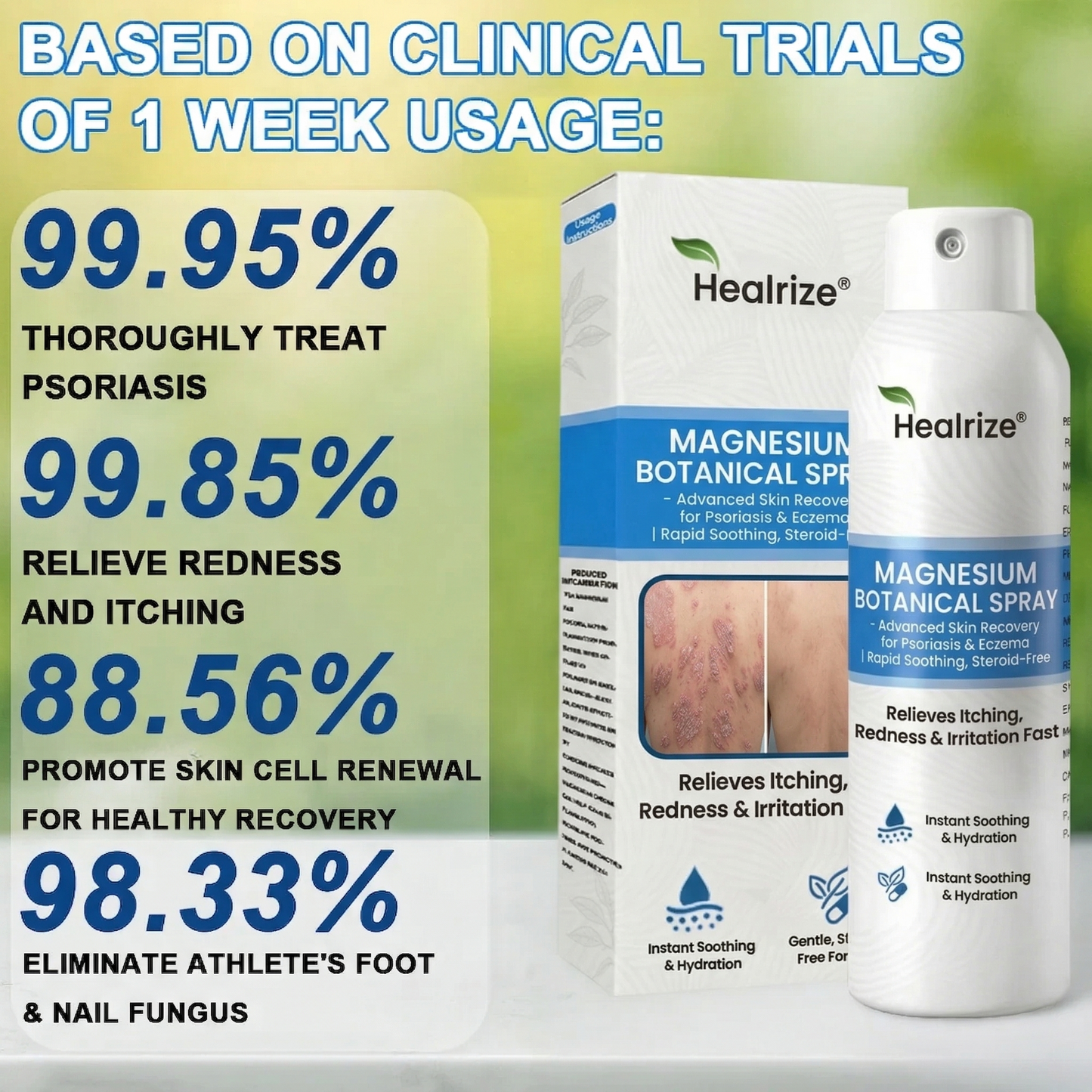 👨‍⚕️🔥Healrize® Magnesium Botanical Spray – Advanced Skin Recovery for Psoriasis & Eczema | Rapid Soothing, Steroid-Free 🌿