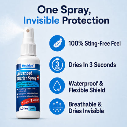 💪🔥Healrize® Advanced Barrier Spray | Fast-Drying Liquid Bandage for Wound Care