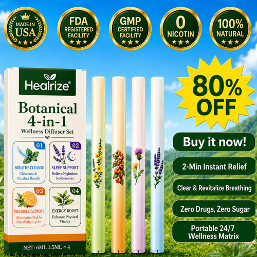 🌿🔥Healrize® Botanical 4-in-1 Wellness Diffuser Set | 2-Min Instant Relief & 24/7 Care