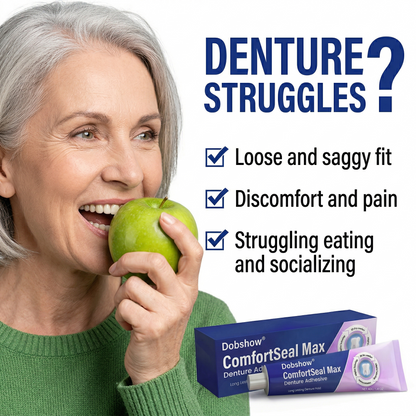 🦷Dobshow® ComfortSeal Max Denture Adhesive | 👨‍⚕️96-hour long-lasting, heat adaptive technology