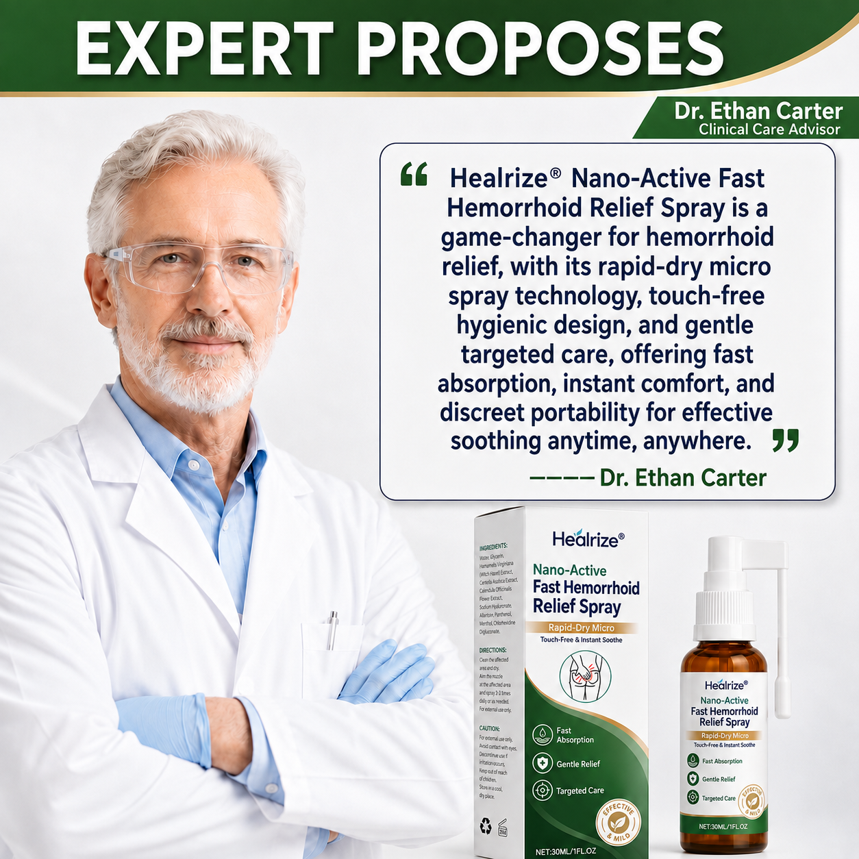 🌿Healrize® Nano-Active Fast Hemorrhoid Relief Spray