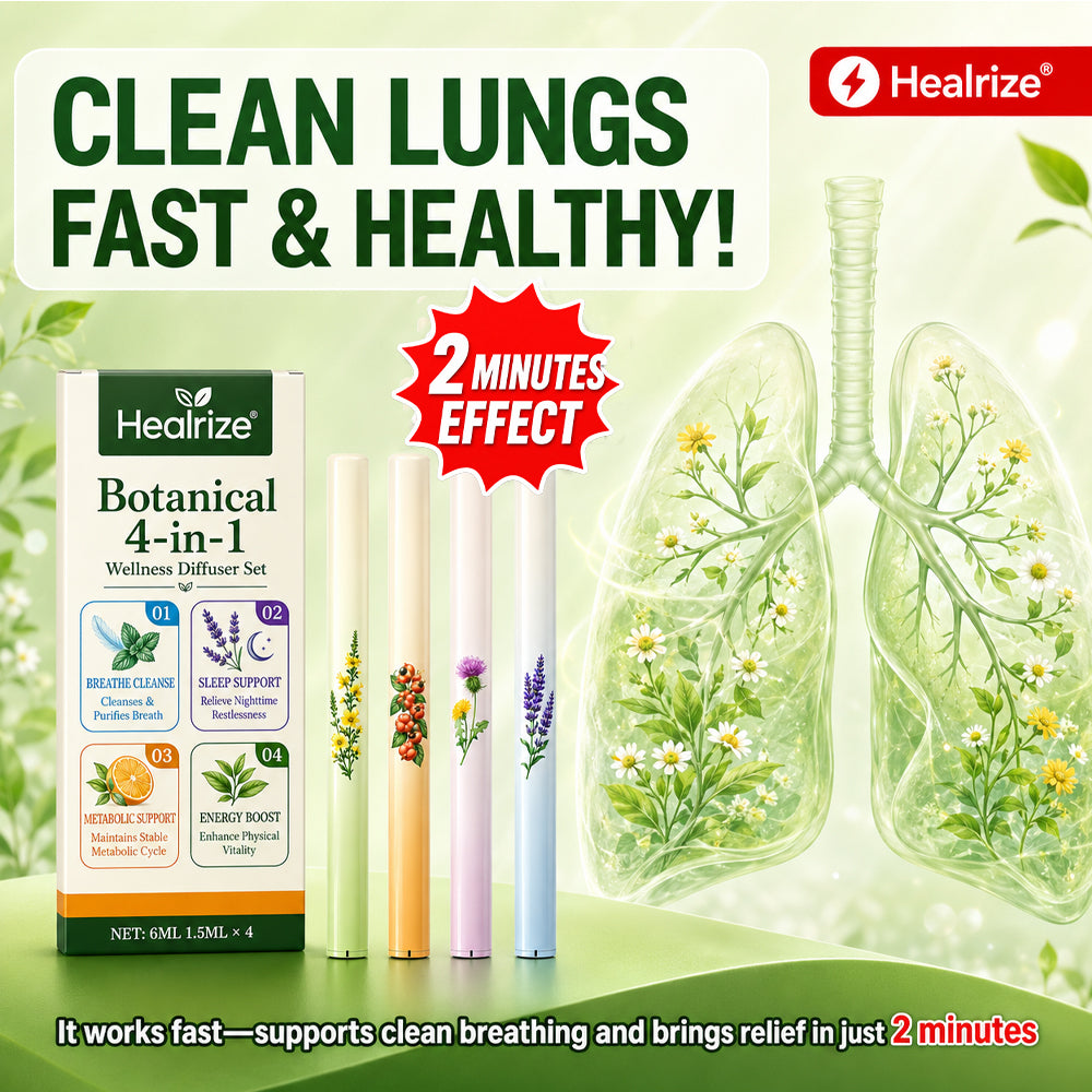 🌿🔥Healrize® Botanical 4-in-1 Wellness Diffuser Set | 2-Min Instant Relief & 24/7 Care