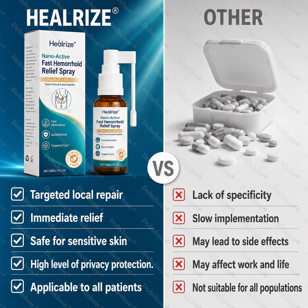 👨‍⚕️Healrize® Nano-Active Fast Hemorrhoid Relief Spray | Rapid-Dry Micro-Mist with Essential Oils, Touch-Free & Instant Soothe