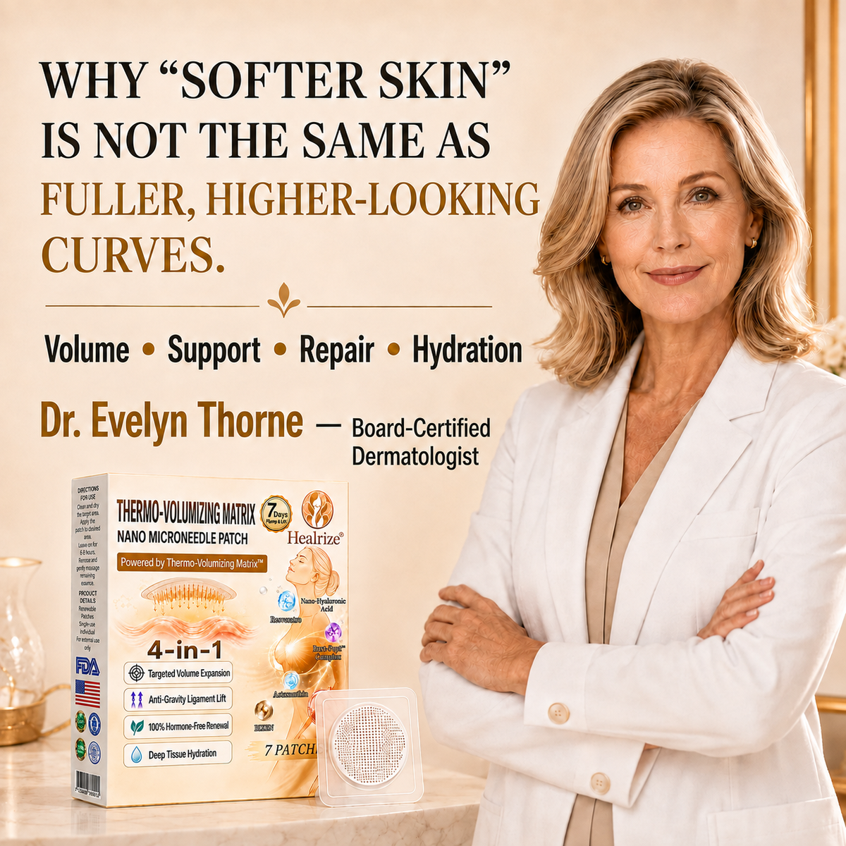 🏆🔥Healrize® 4-in-1 Thermo-Volumizing Matrix · Nano Microneedle Patch