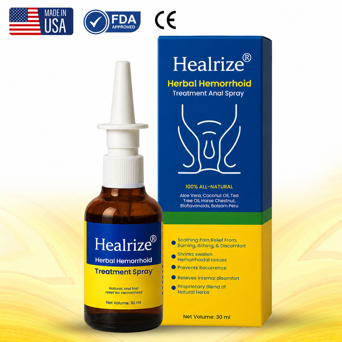 Healrize® Herbal Hemorrhoid Treatment Anal Spray