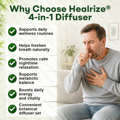 🌿🔥Healrize® Botanical 4-in-1 Wellness Diffuser Set | 2-Min Instant Relief & 24/7 Care