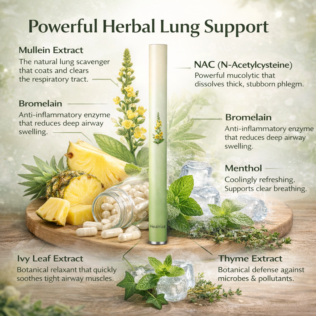 🍃🔥Healrize® Natural Mullein Lung Support Aroma Diffuser
