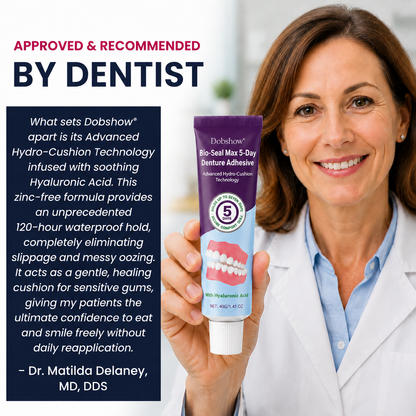 🎊LIMITED SPECIAL OFFER🎊Dobshow® Bio-Seal Max 5-Day Denture Adhesive🦷💙