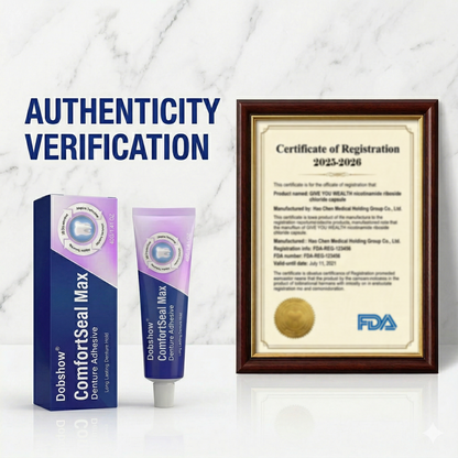 🦷Dobshow® ComfortSeal Max Denture Adhesive | 👨‍⚕️96-hour long-lasting, heat adaptive technology