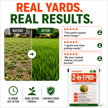 🔥🌱Healrize® Advanced 2-in-1 Pro+ Herbicide | Upgraded Formula for 6-Hour Rapid Kill, Root Eradication & Destroys Glyphosate-Resistant Weeds