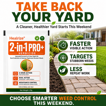 🔥🌱Healrize® Advanced 2-in-1 Pro+ Herbicide | Upgraded Formula for 6-Hour Rapid Kill, Root Eradication & Destroys Glyphosate-Resistant Weeds
