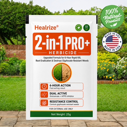 🔥🌱Healrize® Advanced 2-in-1 Pro+ Herbicide | Upgraded Formula for 6-Hour Rapid Kill, Root Eradication & Destroys Glyphosate-Resistant Weeds