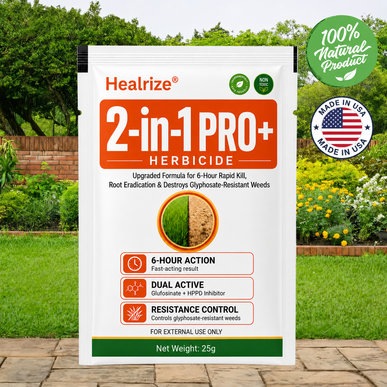🔥Healrize® Advanced 2-in-1 Pro+ Herbicide | Upgraded Formula for 6-Hour Rapid Kill, Root Eradication & Destroys Glyphosate-Resistant Weeds
