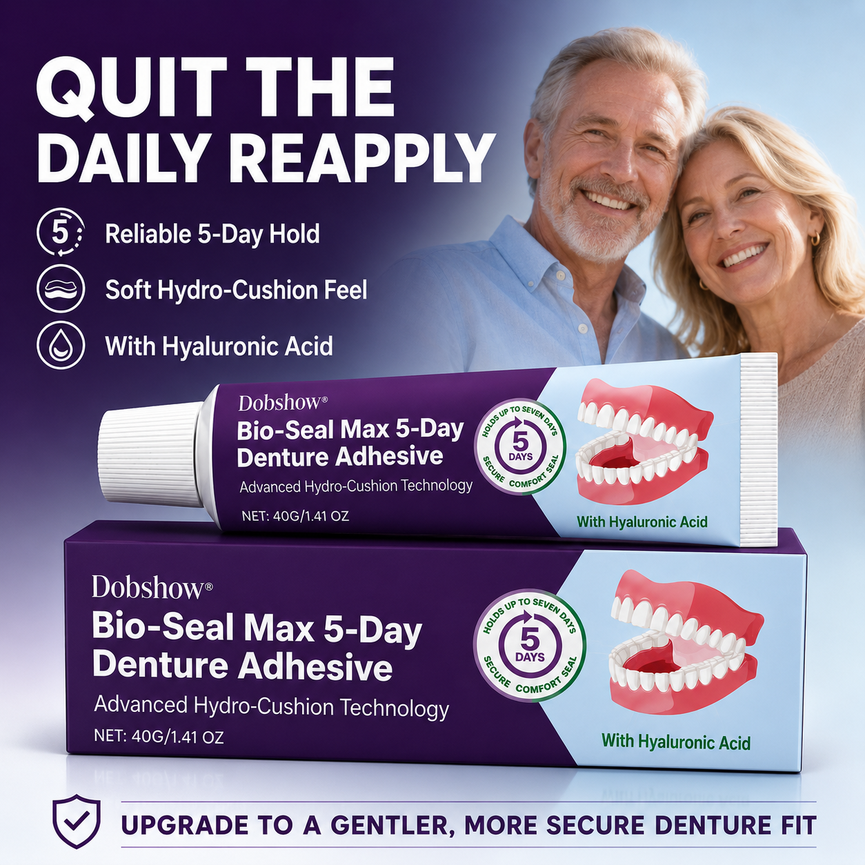 Dobshow® Bio-Seal Max 5-Day Denture Adhesive