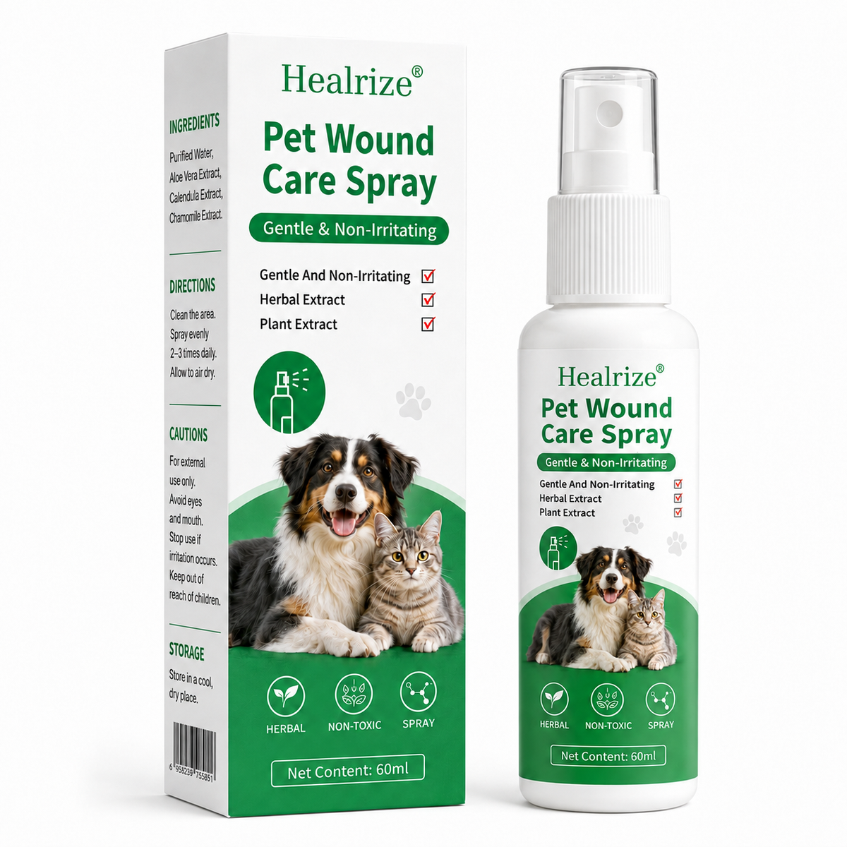 ✨🔥Healrize®Pet Wound Care Spray – Gentle & Non-Irritating