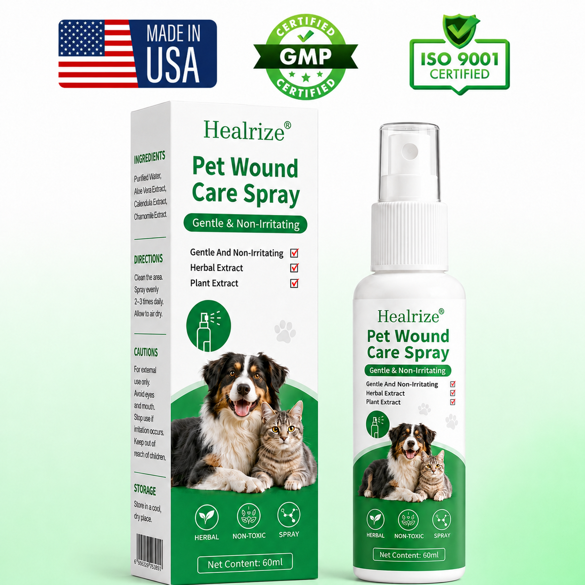✨🔥Healrize®Pet Wound Care Spray – Gentle & Non-Irritating
