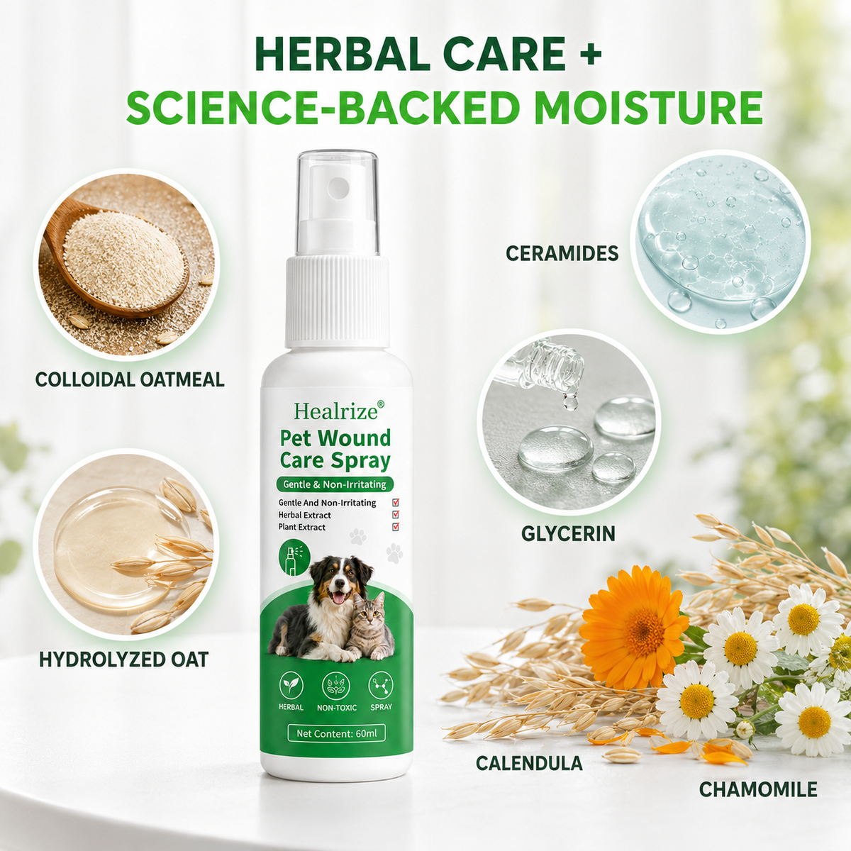 ✨🔥Healrize®Pet Wound Care Spray – Gentle & Non-Irritating