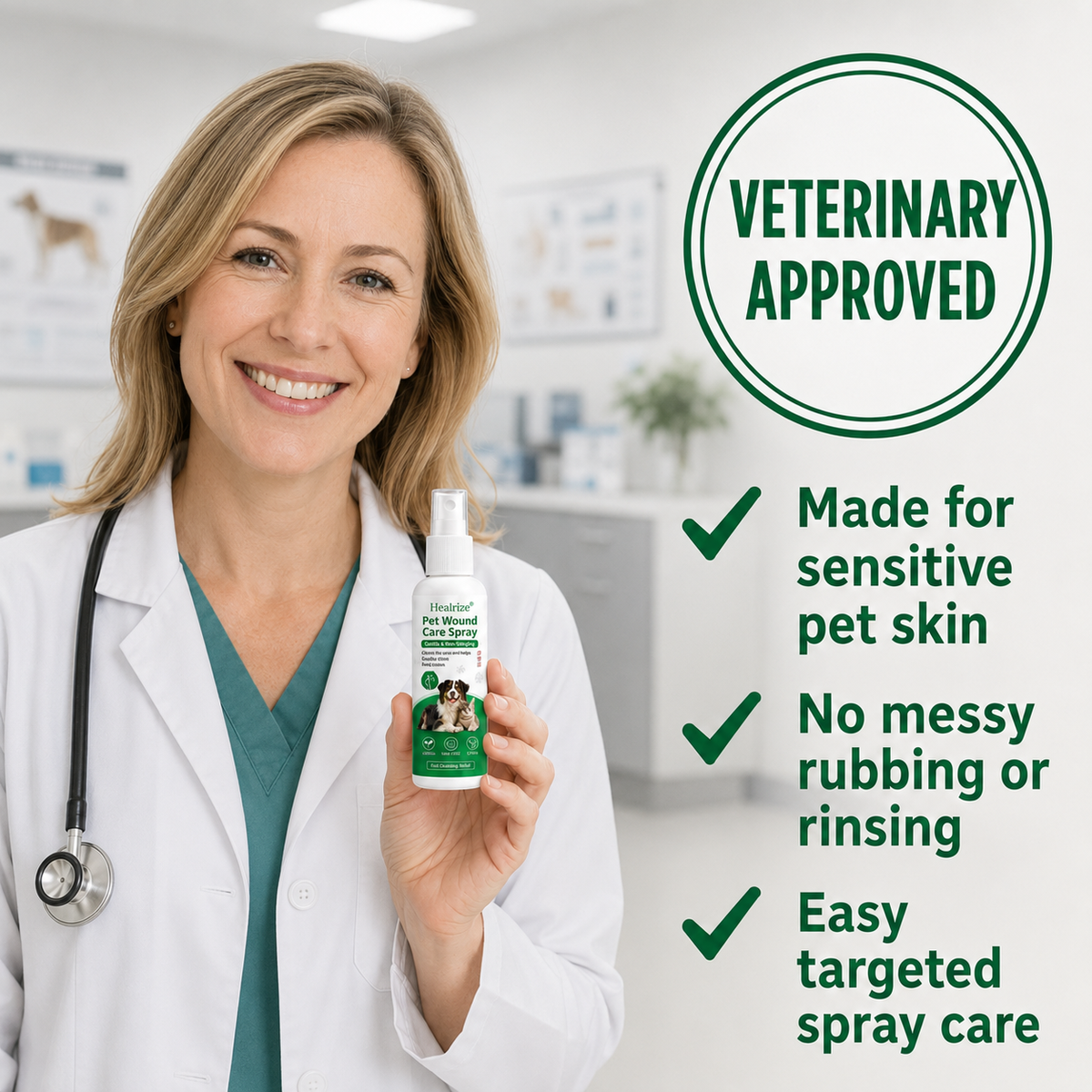 ✨🔥Healrize®Pet Wound Care Spray – Gentle & Non-Irritating